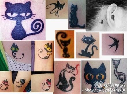 猫咪纹身图案