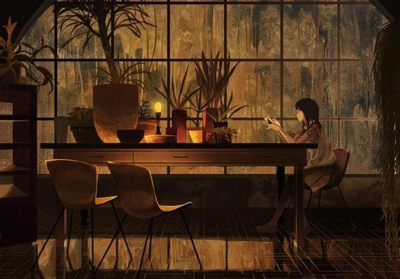 难舍de美】 深夜你是否也会点一盏小灯,坐在窗旁,默默读书,静静品茶