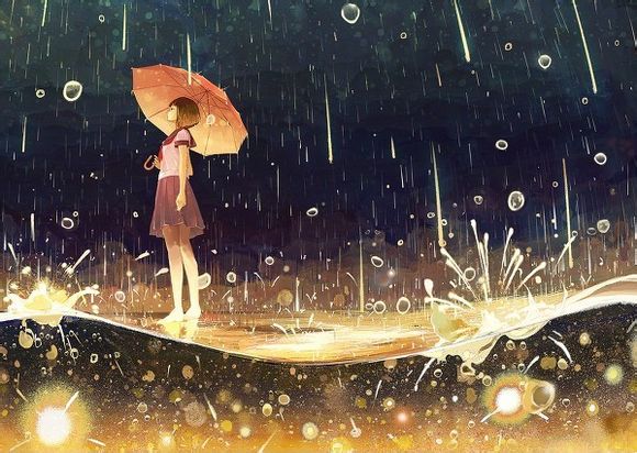 【梦幻de情调 难舍de美】 雨点落地,溅,万朵水花.