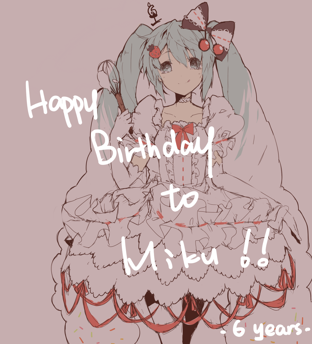 hb to miku!～ p站 薯子 二次元 初音未来 miku 生日快乐