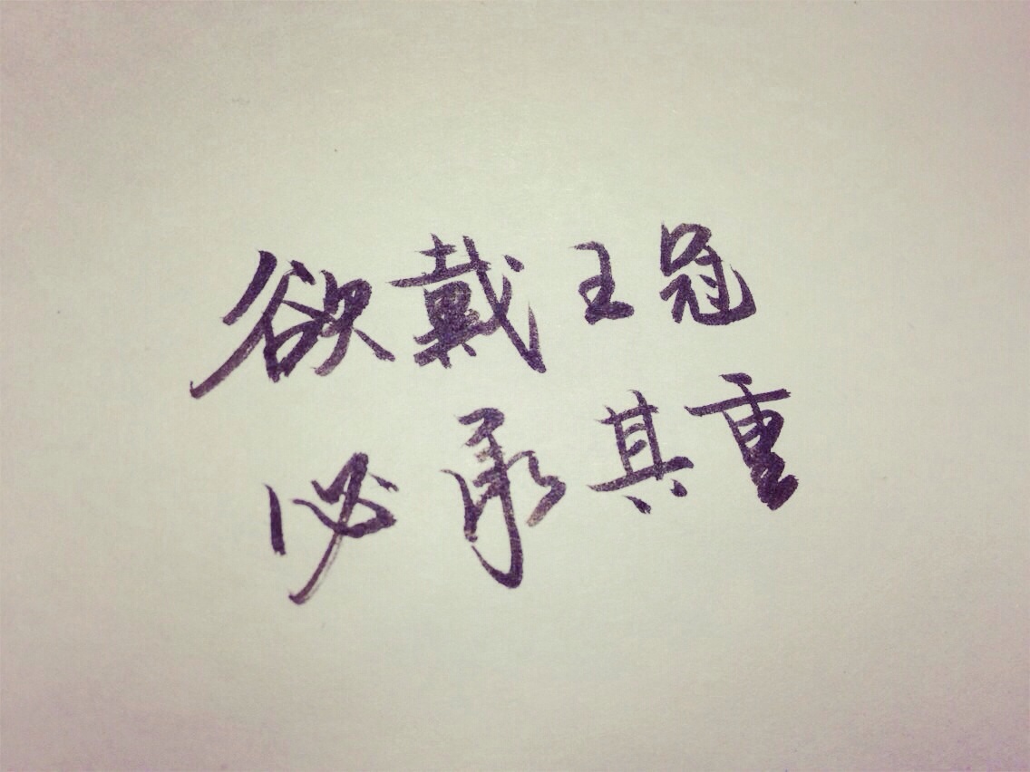 继承者们#欲戴王冠,必承其重. @宝宝灌汤包子 手写 文字