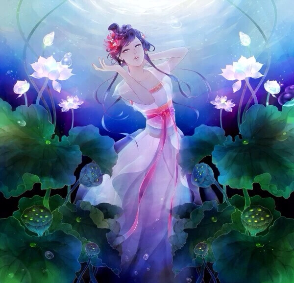 彼岸花.手绘,古风.