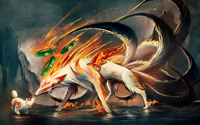 sakimichan的作品画风细腻,大多带有浓烈的神话色彩.