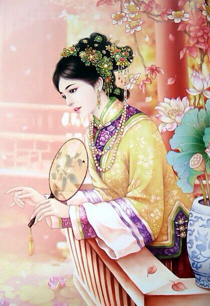 彼岸花.书亦飞,手绘,古风,美人.
