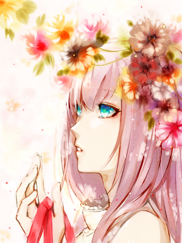 【id=18624269】 pixiv 二次元,少女,花