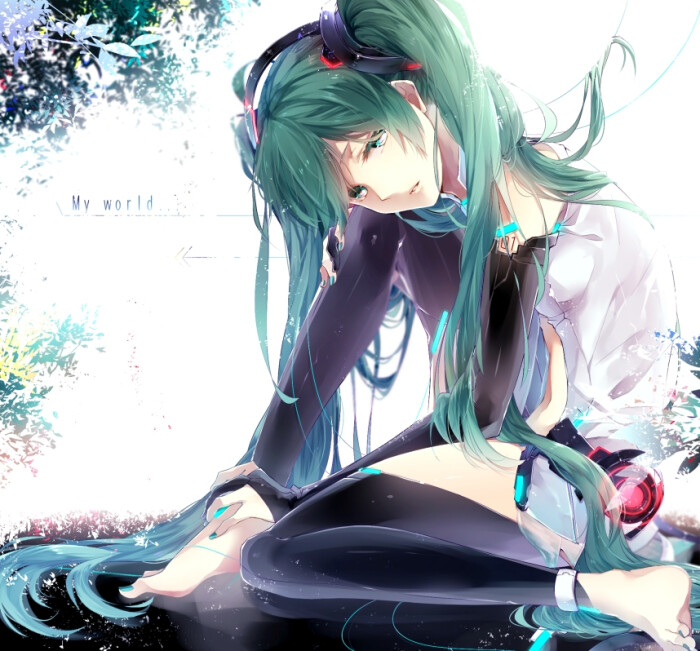 ぼくの世界 我的世界 p站 二次元 插画 初音未来 miku