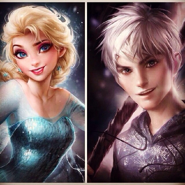 jelsa elsa jack frozen 冰雪奇缘 守护者联盟