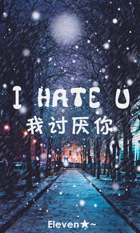 我讨厌你