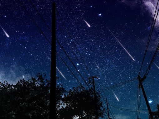 在流星雨下许下心愿,愿下一次流星雨能与你携手并肩.