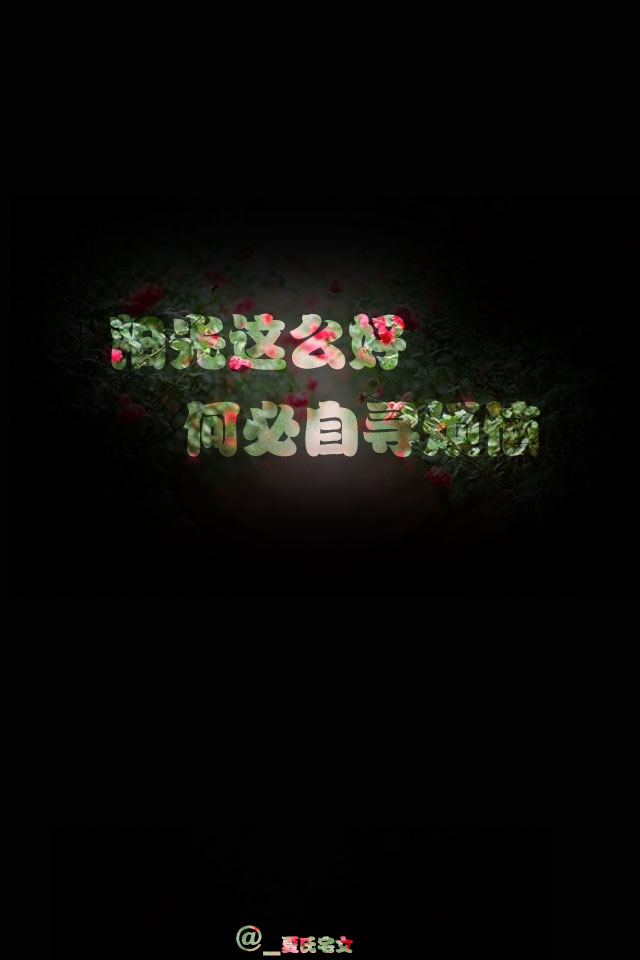 阳光这么好,何必自寻烦恼.【自制手机壁纸,iphone壁纸】