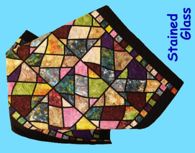 璃彩绘拼布stained glass quilt