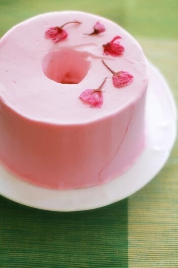 和式蛋糕 甜点 粉红色