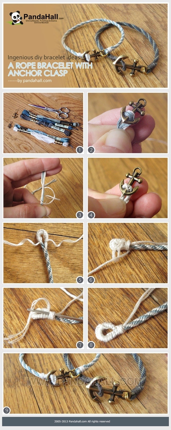diy绳子手链教程
