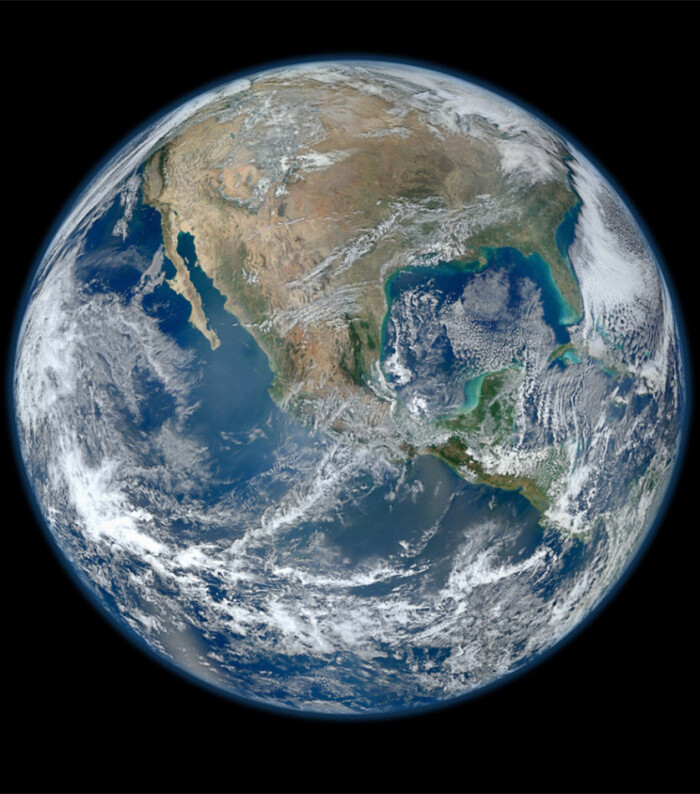 地球的西半球——是美国宇航局的地球观测卫星suomi npp 搭载的viirs