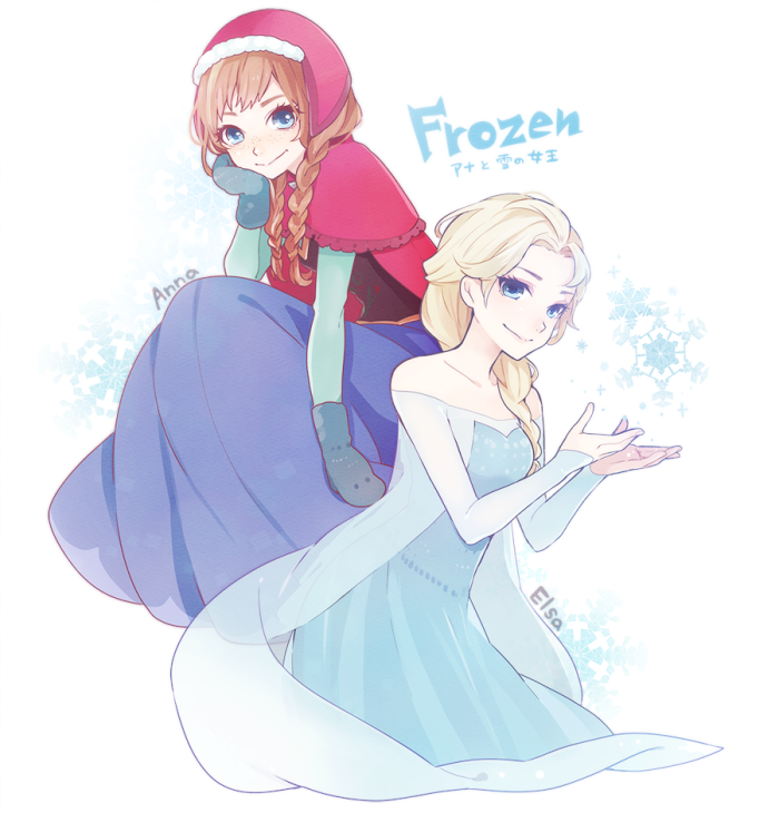 雪p站 二次元 插画 少女 头像 冰雪奇缘 frozen elsa