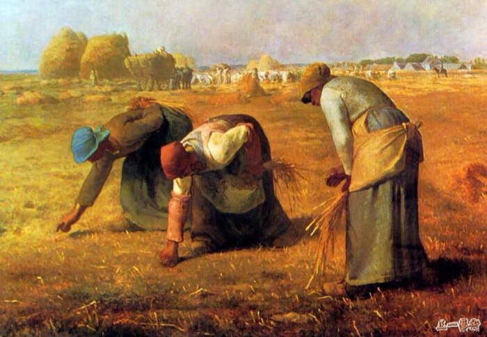 拾穗 米勒 法国 1857年 油画 83.