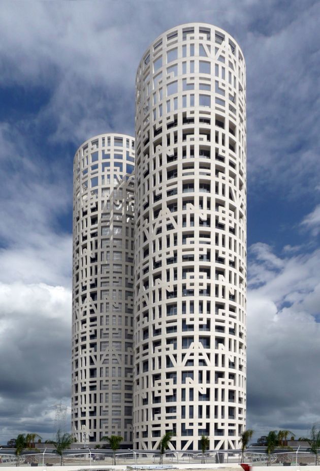 西班牙建筑公司rafael de la-hoz设计的torres de hercules圆塔已经