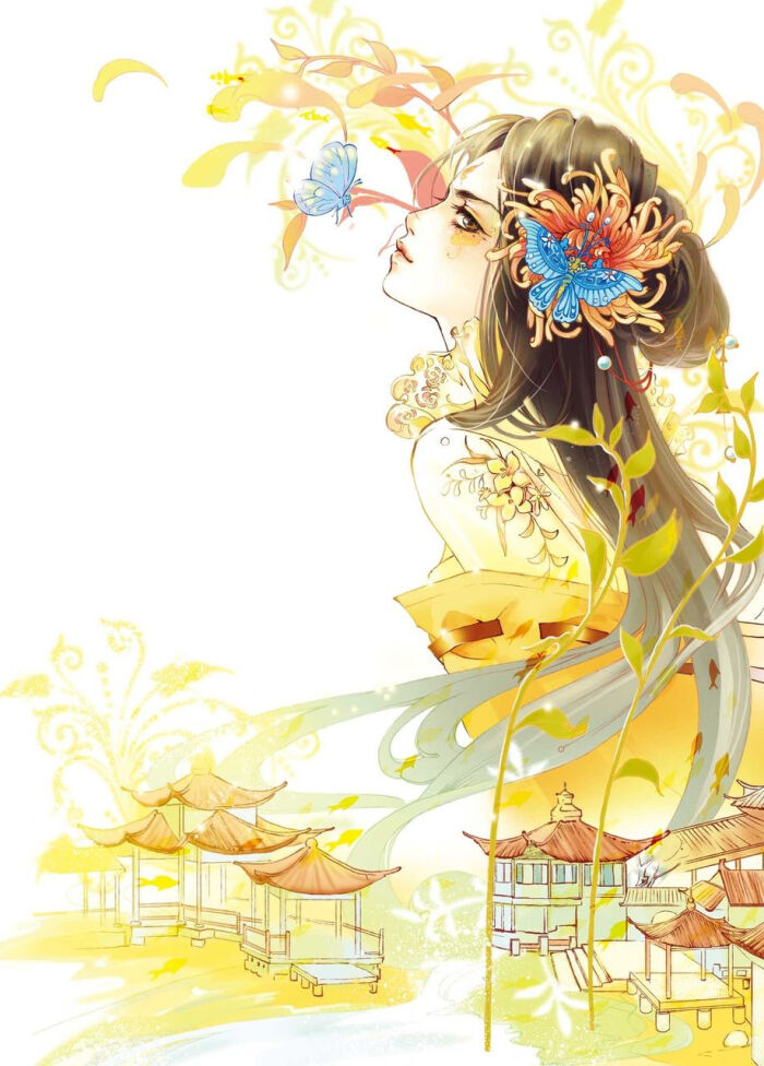 古风手绘美女008