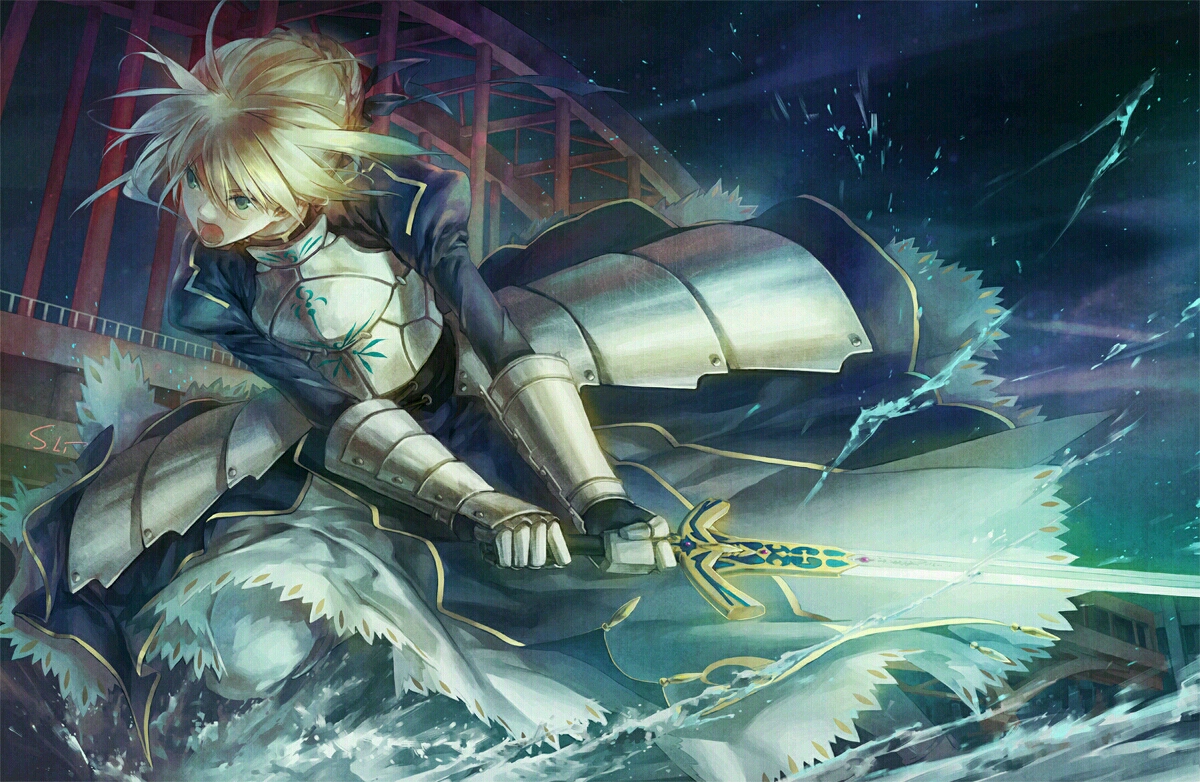 p站 pixiv 插画 原创 wind and water fate/staynight 金发碧眼