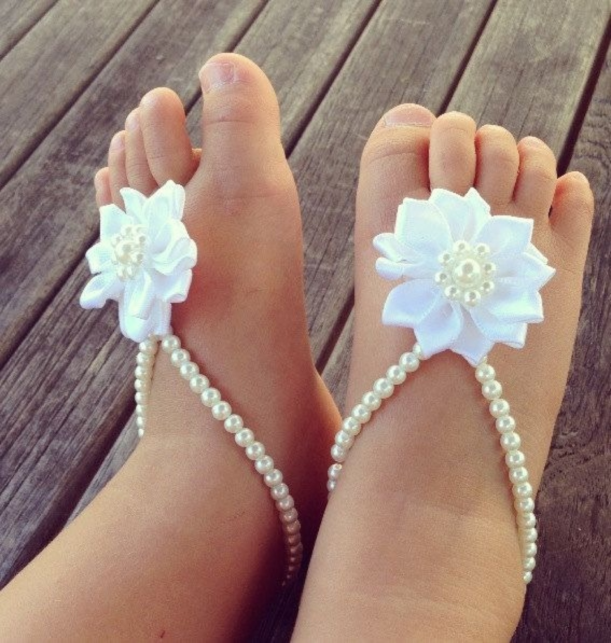 儿童脚饰#baby barefoot sandals#有没有萌到你?