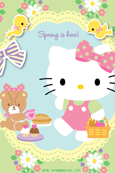 iphone壁纸 萌物 可爱 背景 hello kitty 猫 动漫 卡通 手机壁纸 插画