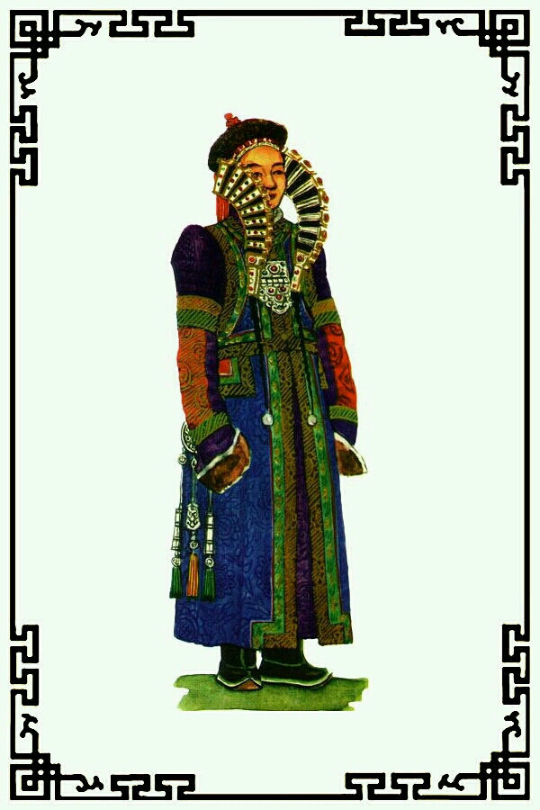 蒙古族服饰手绘