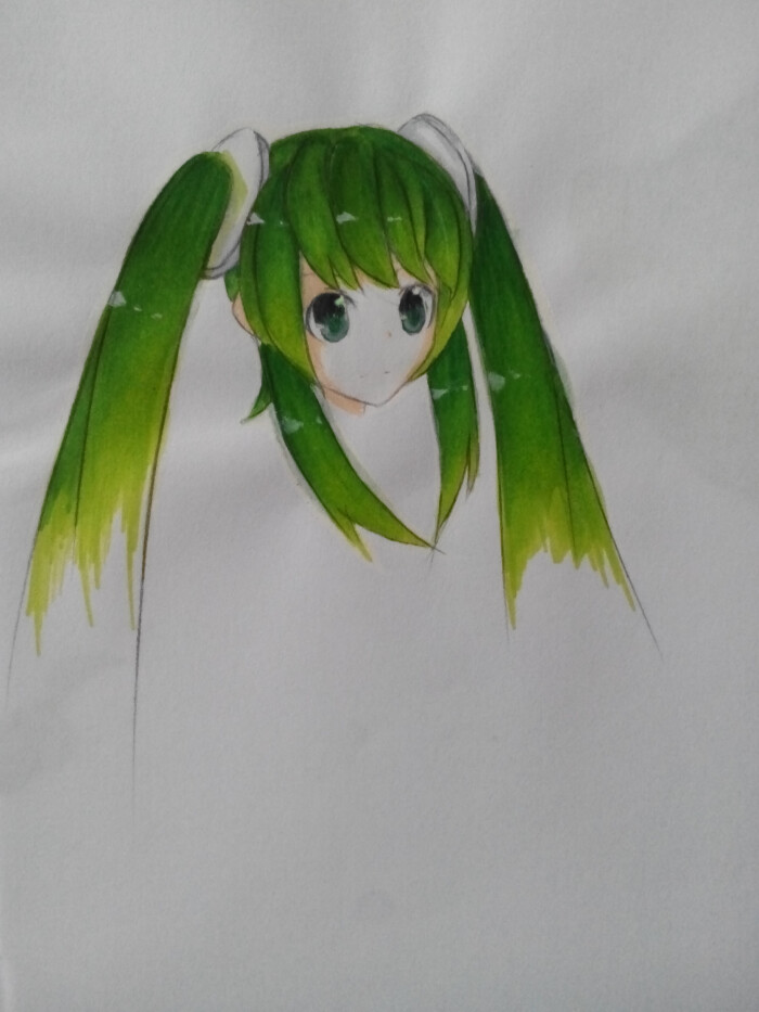 手绘,马克笔,初音未来,miku