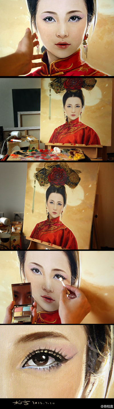 《纯元大婚》画的是四郎眼中完美的纯元皇后及日月同辉的瞬间.