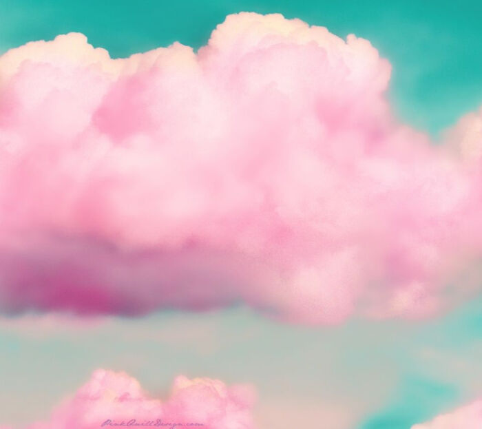 粉色的云