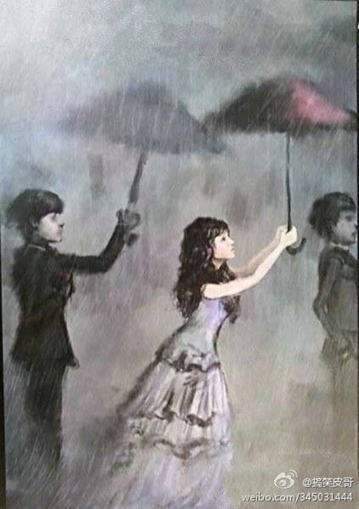 当你为别人撑伞时,请你看看你的身后,有个傻瓜在淋雨.