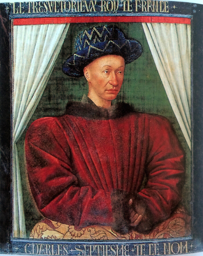 《法国国王查理七世画像》约1450-1455年,…