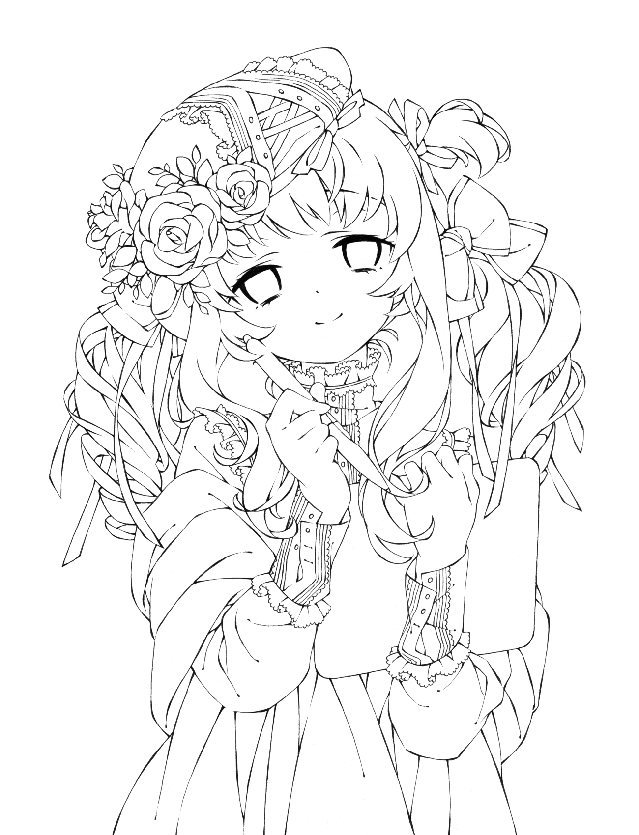 手绘 插画 线稿 手稿 黑白素材