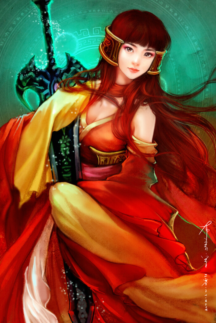 仙剑三 红龙葵 红衣女子