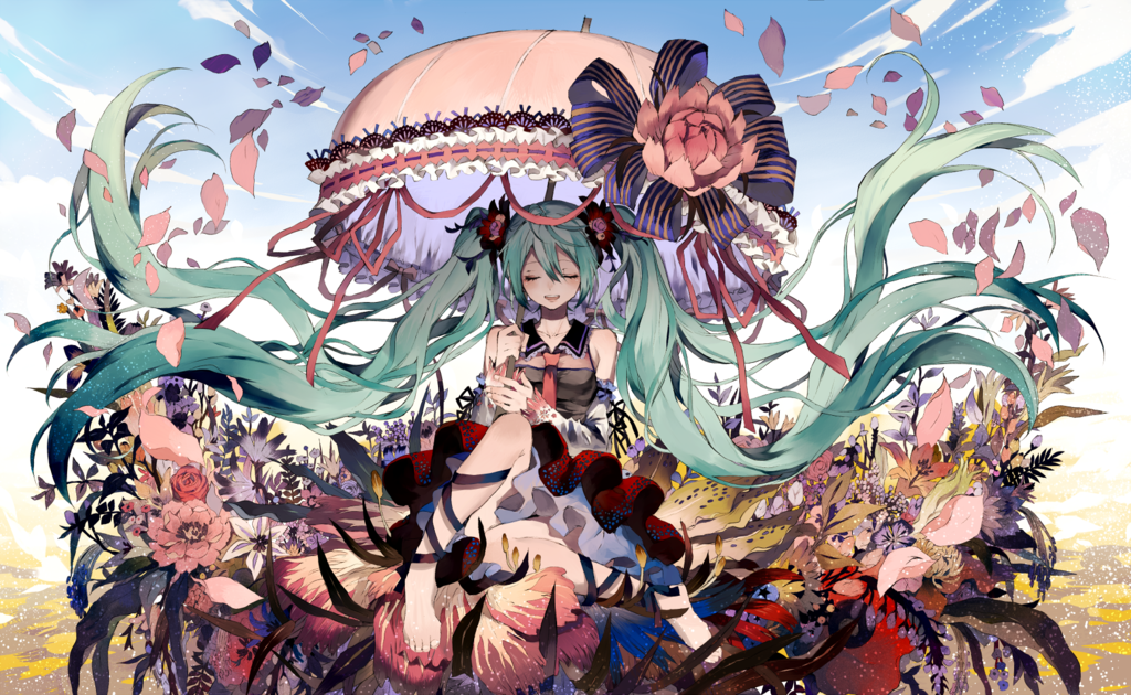 初音未来 p站 虚拟歌姬 插画 动漫 二次元 少女 头像 壁纸 双马尾