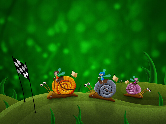 vladstudio壁纸【800x600】蜗牛 赛跑 f1 赛车 snail racing 【2008-6