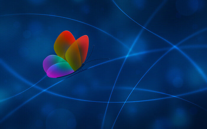 vladstudio壁纸【1920x1200】彩虹 蝴蝶 rainbow butterfly