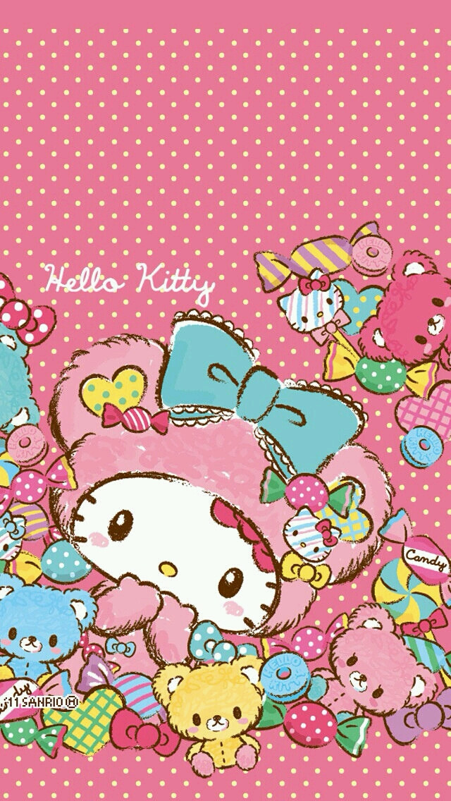 iphone壁纸 萌物 可爱 背景 hello kitty 猫