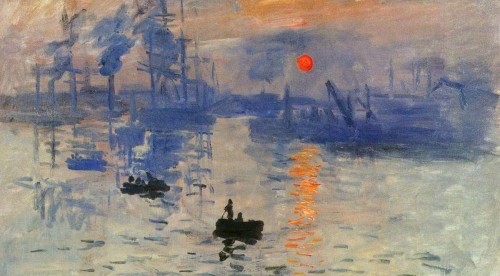 《日出·印象》------这幅名画是莫奈于1873年在勒阿弗尔港口画的一幅