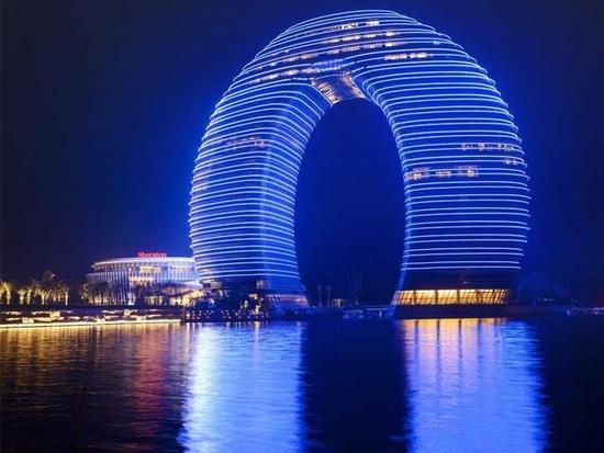 设计,耳目一新的指环型形状,将水的中国标志性建筑著名建筑中国著名