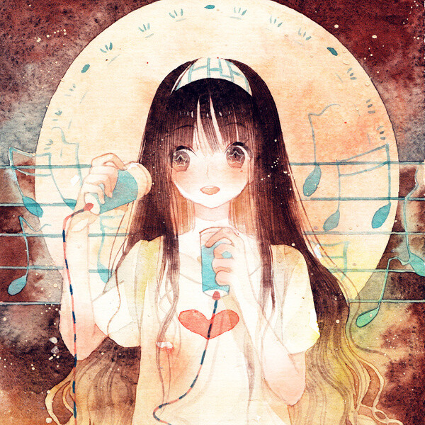 二次元美女 插画手绘 动漫 萌 头像