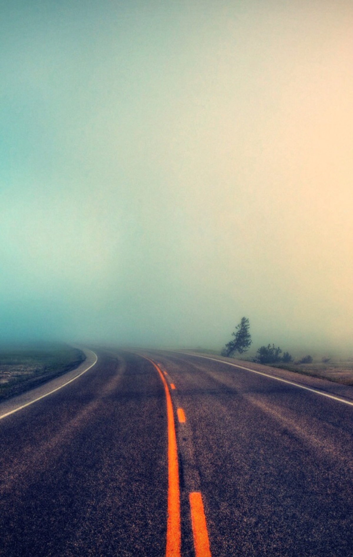 iphone 壁纸 公路 美景 远方很美.