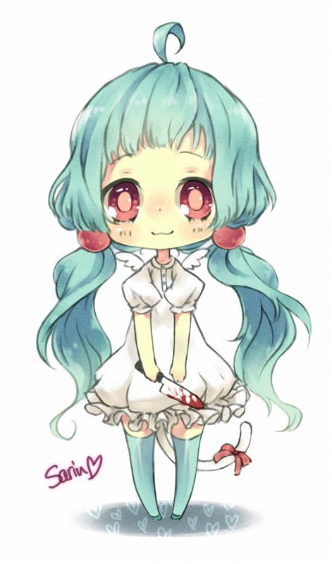 二次元 少女 q版 萌系 初音未来 动漫 插画 头像 "qianxi丶