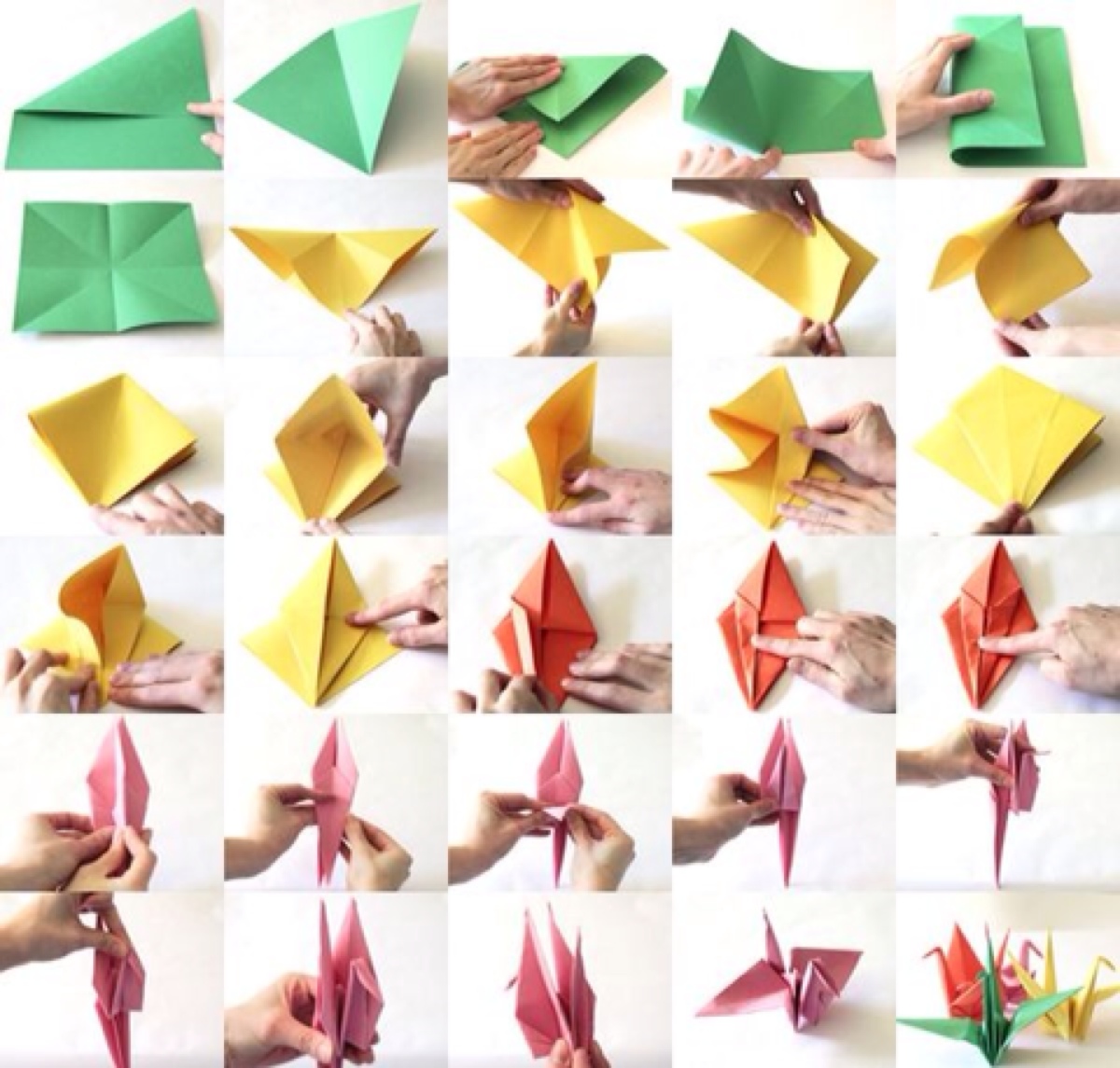 手工达人的折纸教程:千纸鹤