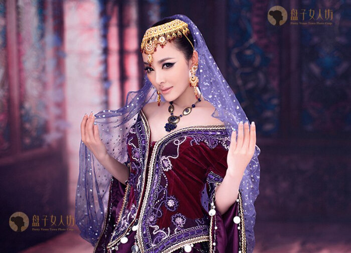 古装写真-《玛依拉》,民族风,取材于哈萨克族女子形象.