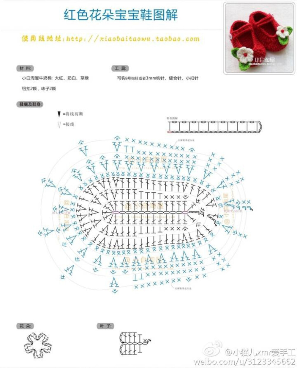 宝宝鞋.钩针 图解6