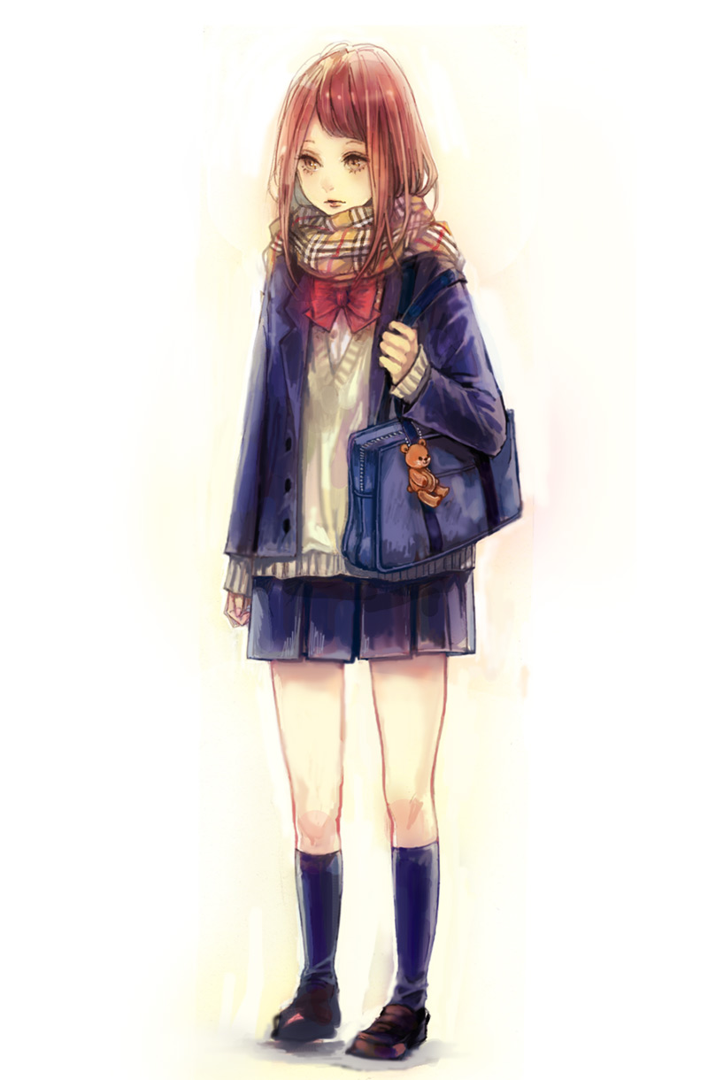 插画手绘 二次元美女 动漫 森系 意境 水粉画 水彩
