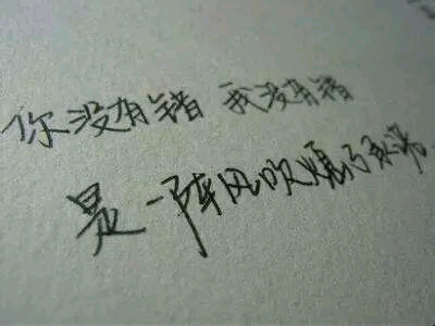 你没有错我没有错,只是一阵风吹熄了承诺/手写文字