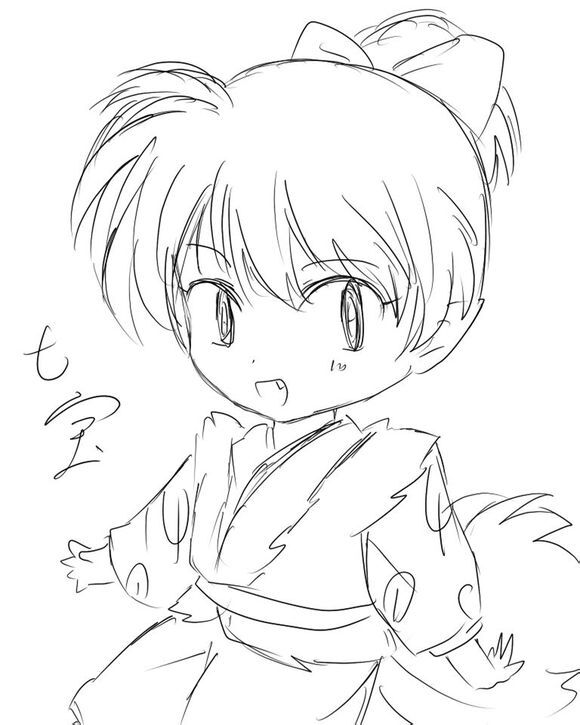 犬夜叉 简笔画