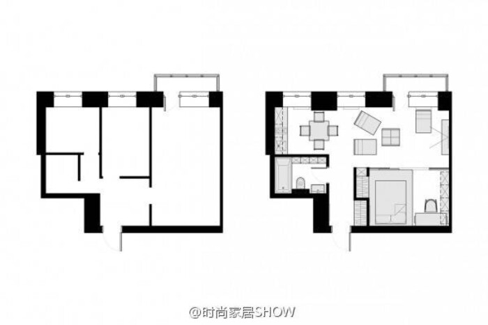 40平米小公寓设计,舒适温馨,质感妥妥的~转