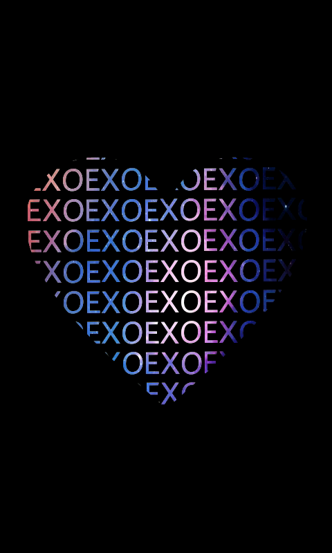 exo 心形文字壁纸